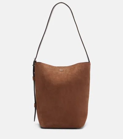 Max Mara Archetipo Large Suede Tote Bag In Brown