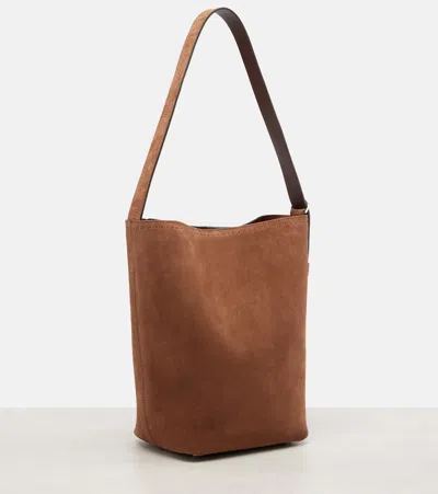 Max Mara Archetipo Large Suede Tote Bag In Brown