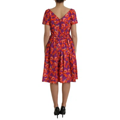 Dolce & Gabbana Purple Cotton Women's Dress In Multi