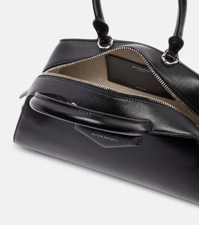 Givenchy Women Antigona East West Small Leather Shoulder Bag In Black