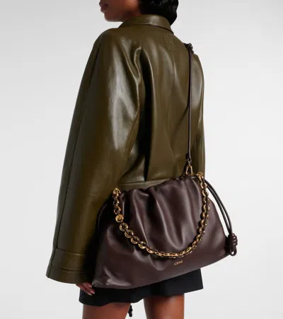 Loewe Flamenco Shoulder Bag In Burgundy