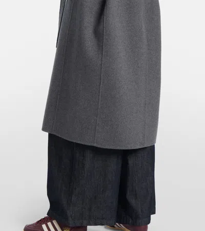 S Max Mara Grey Double Wool Paul Double-breasted Coat