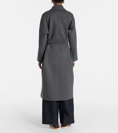 S Max Mara Grey Double Wool Paul Double-breasted Coat