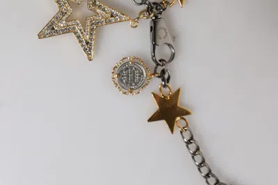 Dolce & Gabbana Silver Gold Brass Embellished Waist Chain Women's Belt
