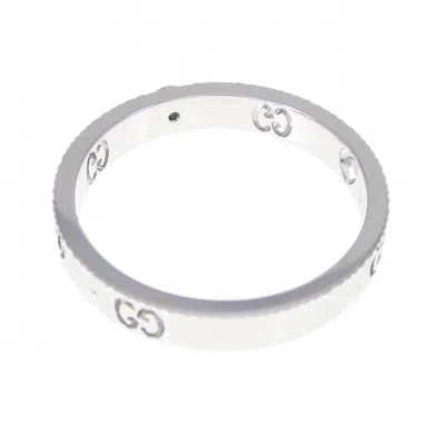 Pre-owned Gucci White Gold White Gold (18k) Band Ring ()