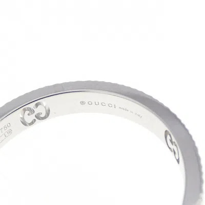 Pre-owned Gucci White Gold White Gold (18k) Band Ring ()