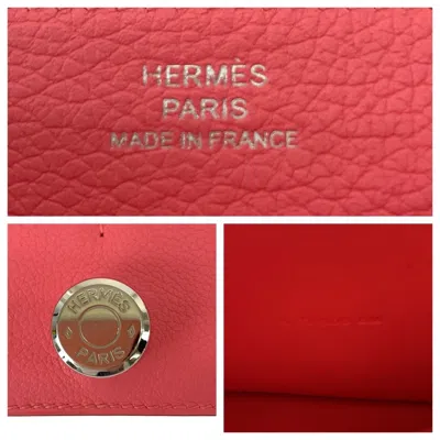 Pre-owned Hermes Pink Rose Azalee Long Wallet (bi-fold) ()