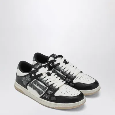 Amiri Skel Top Black Low Top Sneakers With Logo Patch On The Tongue And Logo Lettering On The Heel In Leat In Black