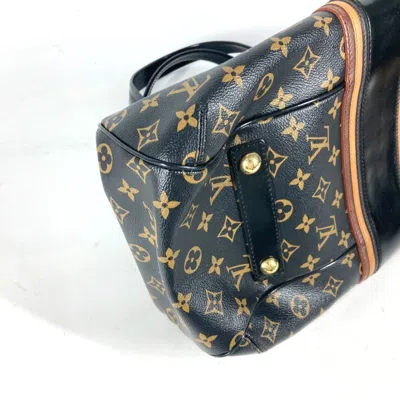 Pre-owned Louis Vuitton Black Brown Canvas Boston Bag Shoulder Bag ()