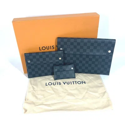Pre-owned Louis Vuitton Black Damier Graphite Clutch Bag Pouch ()