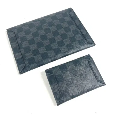 Pre-owned Louis Vuitton Black Damier Graphite Clutch Bag Pouch ()