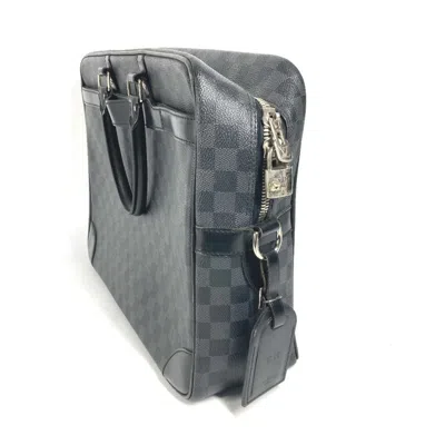 Pre-owned Louis Vuitton Black Damier Graphite Handbag Tote Bag ()