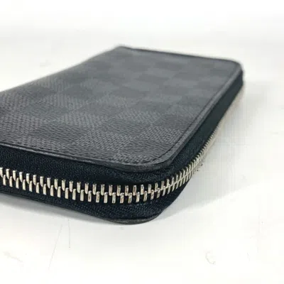 Pre-owned Louis Vuitton Black Damier Graphite Long Wallet (bi-fold) ()