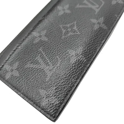 Pre-owned Louis Vuitton Black Gray Monogram Eclipse Coin Purse/coin Case () In Multi