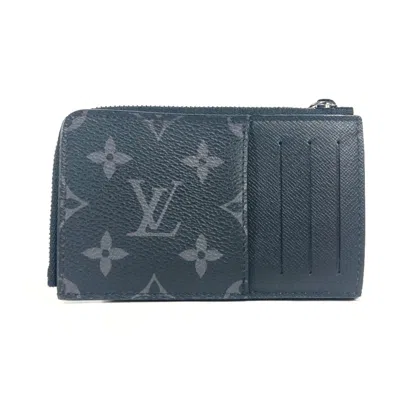 Pre-owned Louis Vuitton Black Monogram Eclipse Monogram Eclipse Coin Purse/coin Case ()