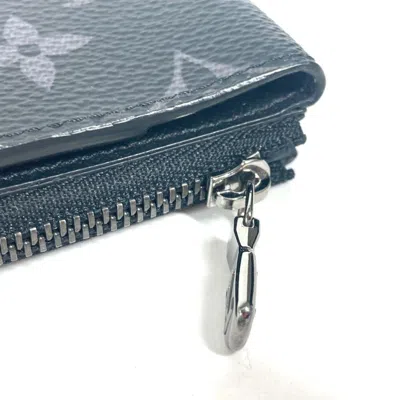 Pre-owned Louis Vuitton Black Monogram Eclipse Monogram Eclipse Coin Purse/coin Case ()