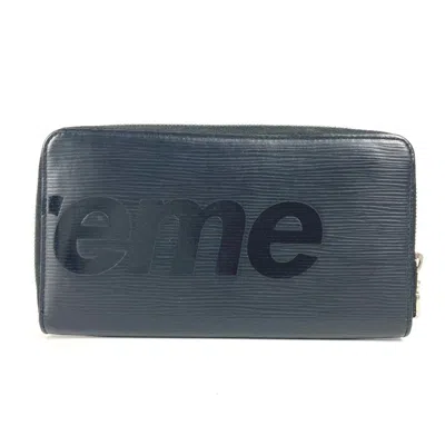 Pre-owned Louis Vuitton Black Noir Epi Leather Long Wallet (bi-fold) ()