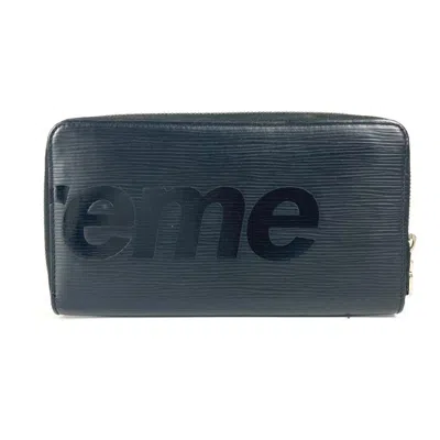 Pre-owned Louis Vuitton Black Noir Epi Leather Long Wallet (bi-fold) ()