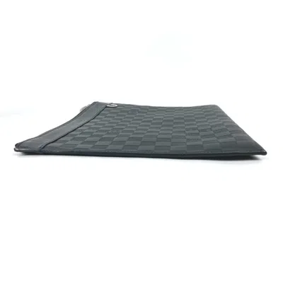 Pre-owned Louis Vuitton Black Onyx Damier Infini Clutch Bag Pochette Pouch ()