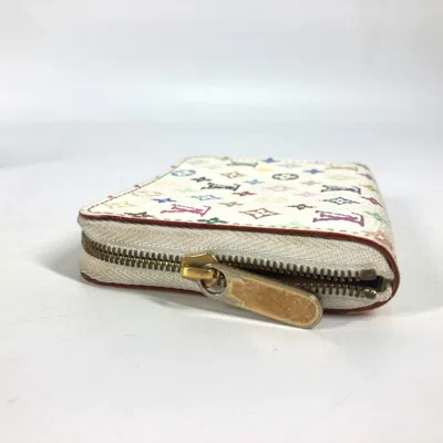 Pre-owned Louis Vuitton Blanc Multi-color White Monogram Multicolore Coin Purse/coin Case ()