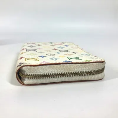 Pre-owned Louis Vuitton Blanc Multi-color White Monogram Multicolore Coin Purse/coin Case ()