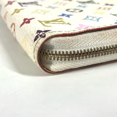 Pre-owned Louis Vuitton Blanc Multi-color White Monogram Multicolore Coin Purse/coin Case ()