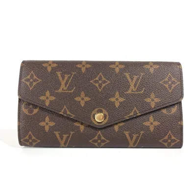 Pre-owned Louis Vuitton Blue Brown Monogram Long Wallet (bi-fold) () In Multi