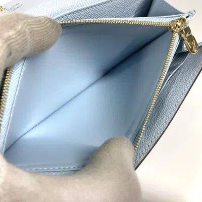 Pre-owned Louis Vuitton Blue Brown Monogram Long Wallet (bi-fold) () In Multi