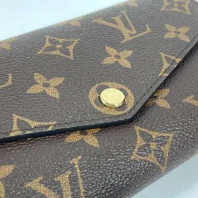 Pre-owned Louis Vuitton Blue Brown Monogram Long Wallet (bi-fold) () In Multi
