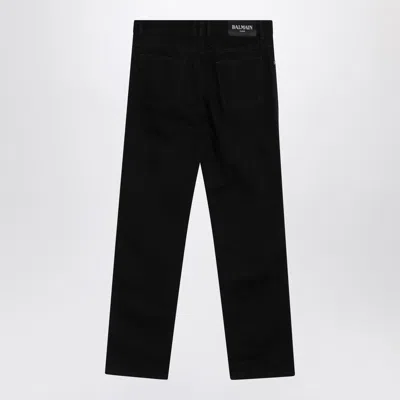 Balmain Denim Jeans With Pockets And Loops In Black