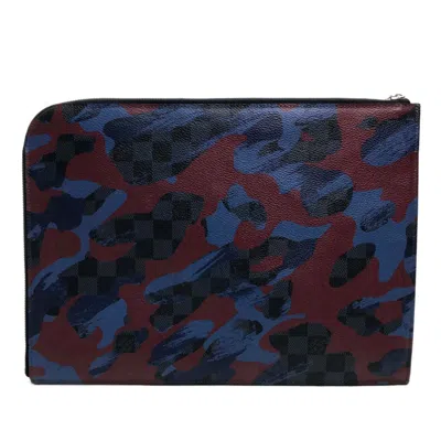 Pre-owned Louis Vuitton Camouflage Multi-color Damier Graphite Clutch Bag Pochette Pouch ()