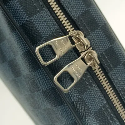 Pre-owned Louis Vuitton Damier Cobalt Navy Canvas Clutch Bag Pouch ()