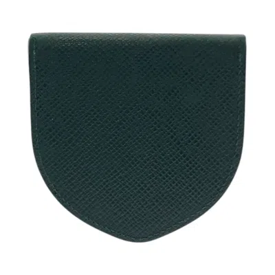 Pre-owned Louis Vuitton Dark Green Episea Taiga Leather Coin Purse/coin Case ()
