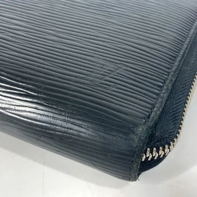 Pre-owned Louis Vuitton Epi Black Galle Noir Epi Leather Wallet (bi-fold) ()
