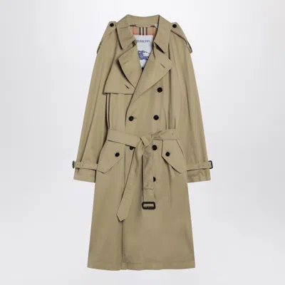 Burberry Double-breasted Trench Coat In Hamper Color In Nude