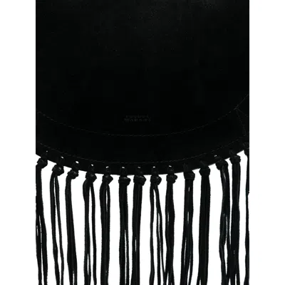 Isabel Marant Soft Fringe Zip Crossbody Bag In Black