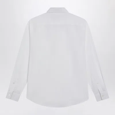 Burberry Cotton Poplin Shirt Buttoned Cuffs In White