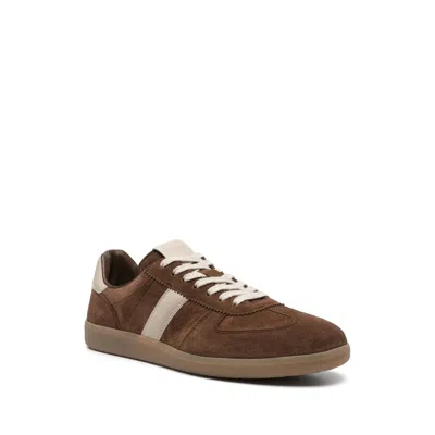 Tom Ford Men Suede Archer Sneakers In Brown