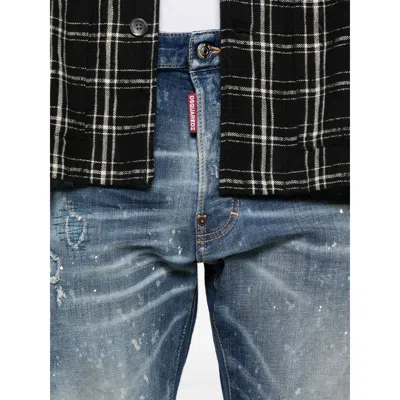 Dsquared2 Medium Galaxy Wash Cool Guy Jeans In Faded Blue In Blue