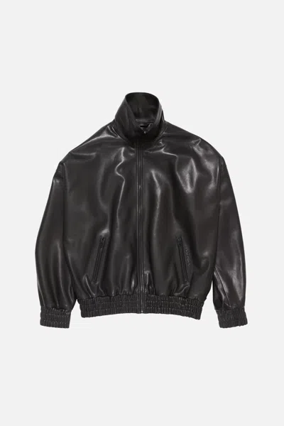 Acne Studios Zip-up Leather Jacket In Brown