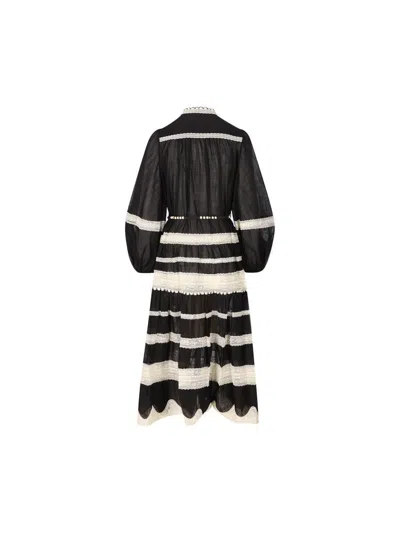 Zimmermann Rhiannon Billow Maxi Dress In Black