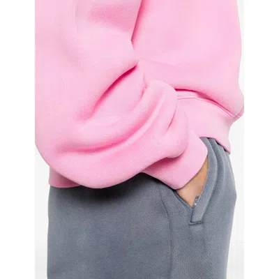 Alexander Wang Puff Logo Sweatshirt In Structured Terry Clothing In Pink