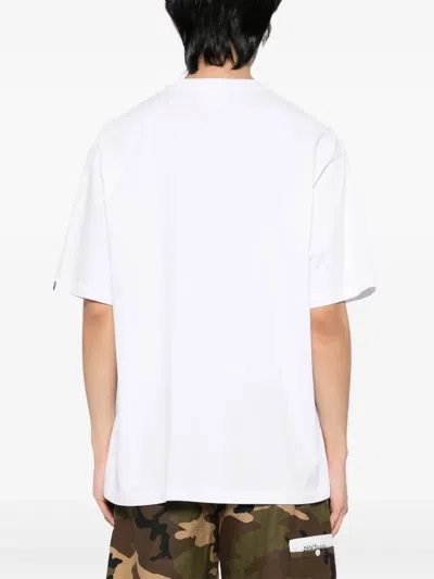 A Bathing Ape Logo-printed T-shirt In White