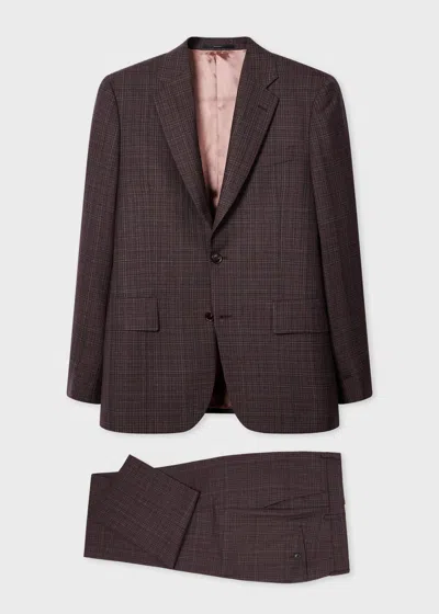 Paul Smith The Brierley Checked Wool Suit In Brown