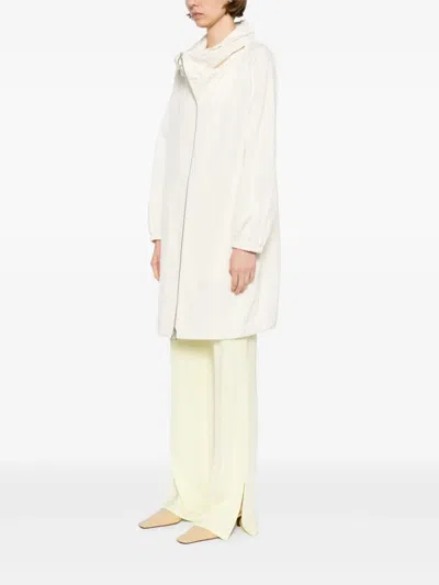 Akris Silk Taffeta Parka In Neutral