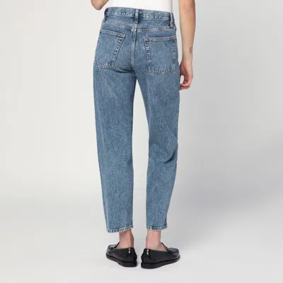 Frame Denim Trousers Washed Effect In Blue