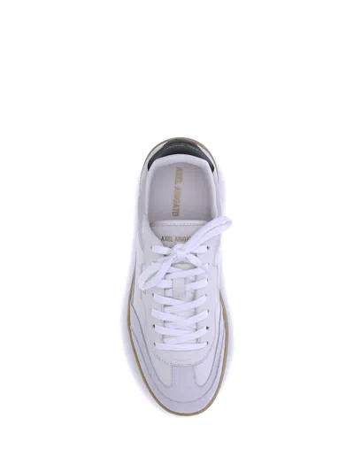 Axel Arigato Dice T-toe White Low Top Sneakers With Logo Patch On The Tongue And Logo Lettering On The Rear In Le