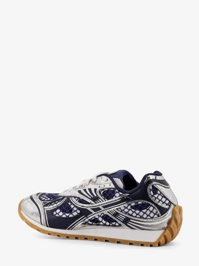 Bottega Veneta Orbit Sneakers With Contrast Stitching And Mesh In Metallic