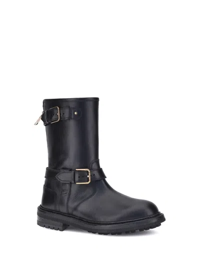 Dolce & Gabbana Dolce&gabbana Men Black Smooth Leather Boot