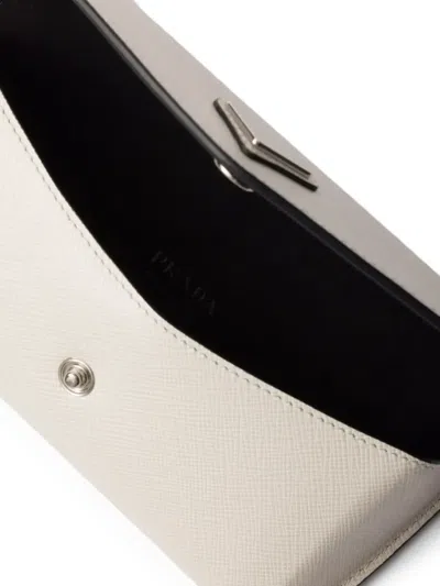 Prada Triangle-logo Eyeglasses Case In Gray